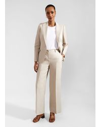 Hobbs - Roberta Wide Linen Trousers - Lyst