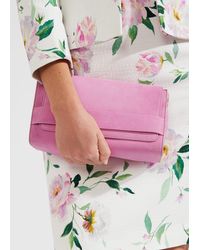 Hobbs - Cambridge Suede Clutch Bag - Lyst