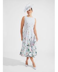 Hobbs - Petite Carly Floral Midi Dress - Lyst