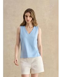 Hobbs - Lilla Cotton Slub Vest Top - Lyst
