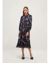 Hobbs - Isadora Lace Insert Dress - Lyst