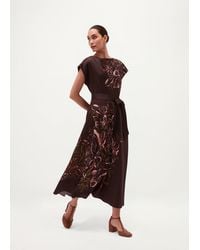Hobbs - Latimer Satin Dress - Lyst