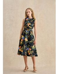 Hobbs - Twitchill Linen Midi Dress - Lyst