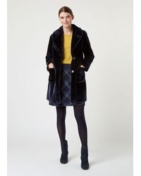 Hobbs Ioanna Fur Coat - Blue
