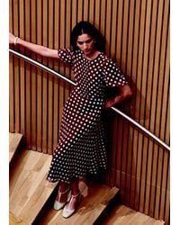 Hobbs - Dorothy Spot Midi Dress - Lyst