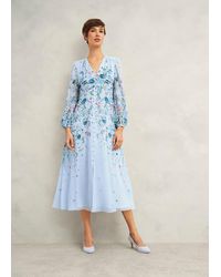 Hobbs - Caversham Floral Silk Dress - Lyst