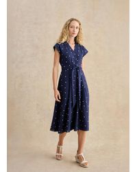Hobbs - Samantha Spot Button Through Dress - Lyst
