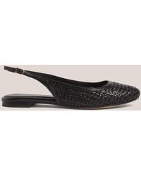 Hobbs - Georgia Woven Leather Flat Slingbacks - Lyst