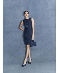 Hobbs - Bria Sequin Tweed Button Through Dress - Lyst