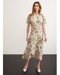 Hobbs - Tegan Silk Dress - Lyst