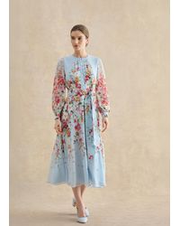 Hobbs - Petite Liberty Silk Floral Dress - Lyst