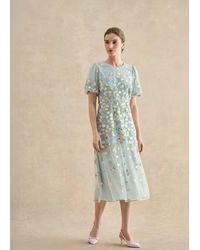 Hobbs - Audra Embroidered Dress - Lyst