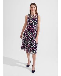 Hobbs - Ira Embroidered Dress - Lyst