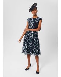 Hobbs - Tia Embroidered Floral Dress - Lyst