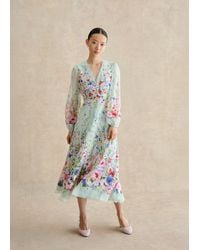 Hobbs - Petite Monica Silk Floral Dress - Lyst