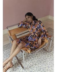 Hobbs - Coworth Floral Tie-Waist Mini Dress - Lyst