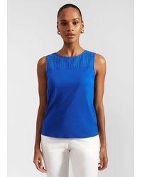 Hobbs - Paige Cotton Broderie Top - Lyst