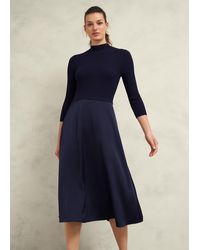 Hobbs - Trina Satin Knitted Dresses - Lyst