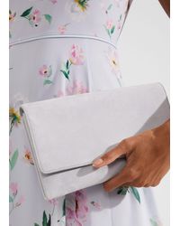 Hobbs - Chelsea Suede Clutch Bag - Lyst