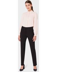 Hobbs - Petite Laurel Wool Blend Tapered Trousers With Stretch - Lyst