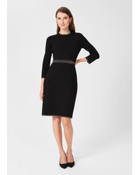 Hobbs Wool Cora Knitted Dress in Navy 