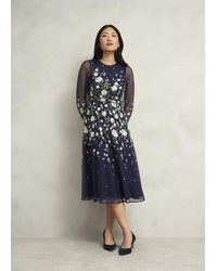 Hobbs - Lois Floral Embroidered Dress - Lyst