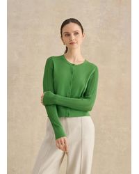 Hobbs - Dianna Pointelle Sleeve Cardigan - Lyst