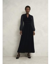 Hobbs - Petite Marissa Velvet Dress - Lyst