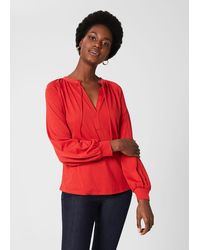 Hobbs - Sadie Tie Neck Top - Lyst