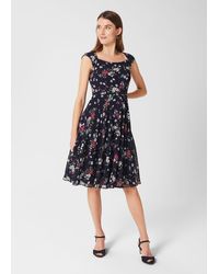 Hobbs - Lauren Floral Fit And Flare Dress - Lyst