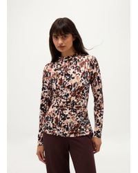 Hobbs - Oriana Printed Ruched Top - Lyst