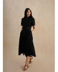 Hobbs - Petite Willa Broderie Dress - Lyst