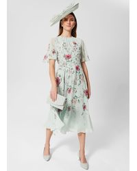 Hobbs - Priya Silk Floral Dress - Lyst