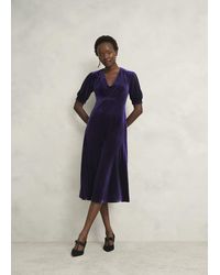 Hobbs - Petite Dormer Velvet Dress - Lyst