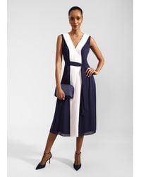 Hobbs - Lila Pleated Midi Dress - Lyst