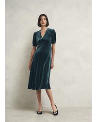 Hobbs - Recycled Velvet Fit-and-Flare Party Dress - Lyst