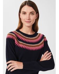 Hobbs - Greta Fairisle Jumper With Cashmere - Lyst