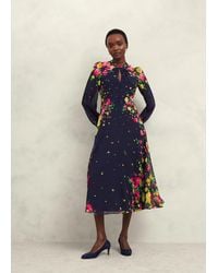 Hobbs - Eva Floral Silk Dress - Lyst