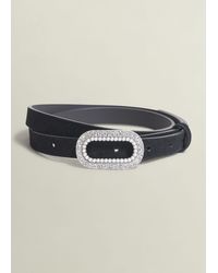 Hobbs - Cathy Jewelled Suede Belt - Lyst