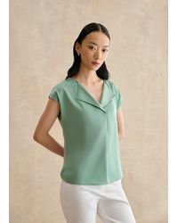 Hobbs - Sylvie Satin Front Top - Lyst