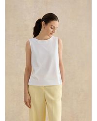 Hobbs - Fern Cotton Jersey Button Back Top - Lyst