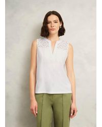 Hobbs - Suzanna Cotton Broderie Top - Lyst