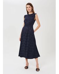 Hobbs - Ashley Jacquard Spot Dress - Lyst