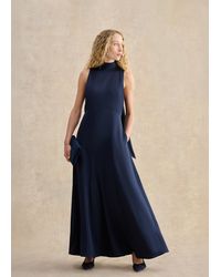 Hobbs - Petite Marilyn Textured Satin Dress - Lyst