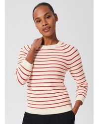 Hobbs - Abigail Cotton Stripe Jumper - Lyst