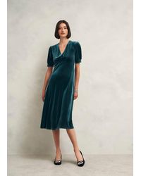 Hobbs - Recycled Velvet Fit-and-Flare Party Dress - Lyst