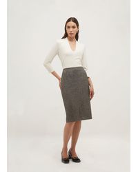 Hobbs - Delphine Wool Skirt - Lyst