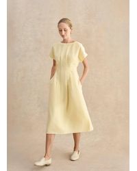 Hobbs - Aliya Linen Blend Dress - Lyst