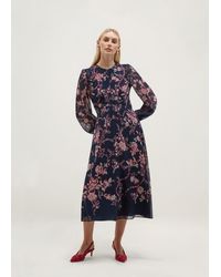 Hobbs - Demi Floral Silk Dress - Lyst