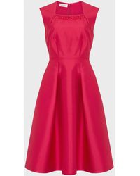 Hobbs Cressida Fit And Flare Dress in Blue | Lyst UK